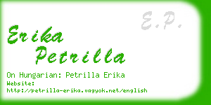 erika petrilla business card